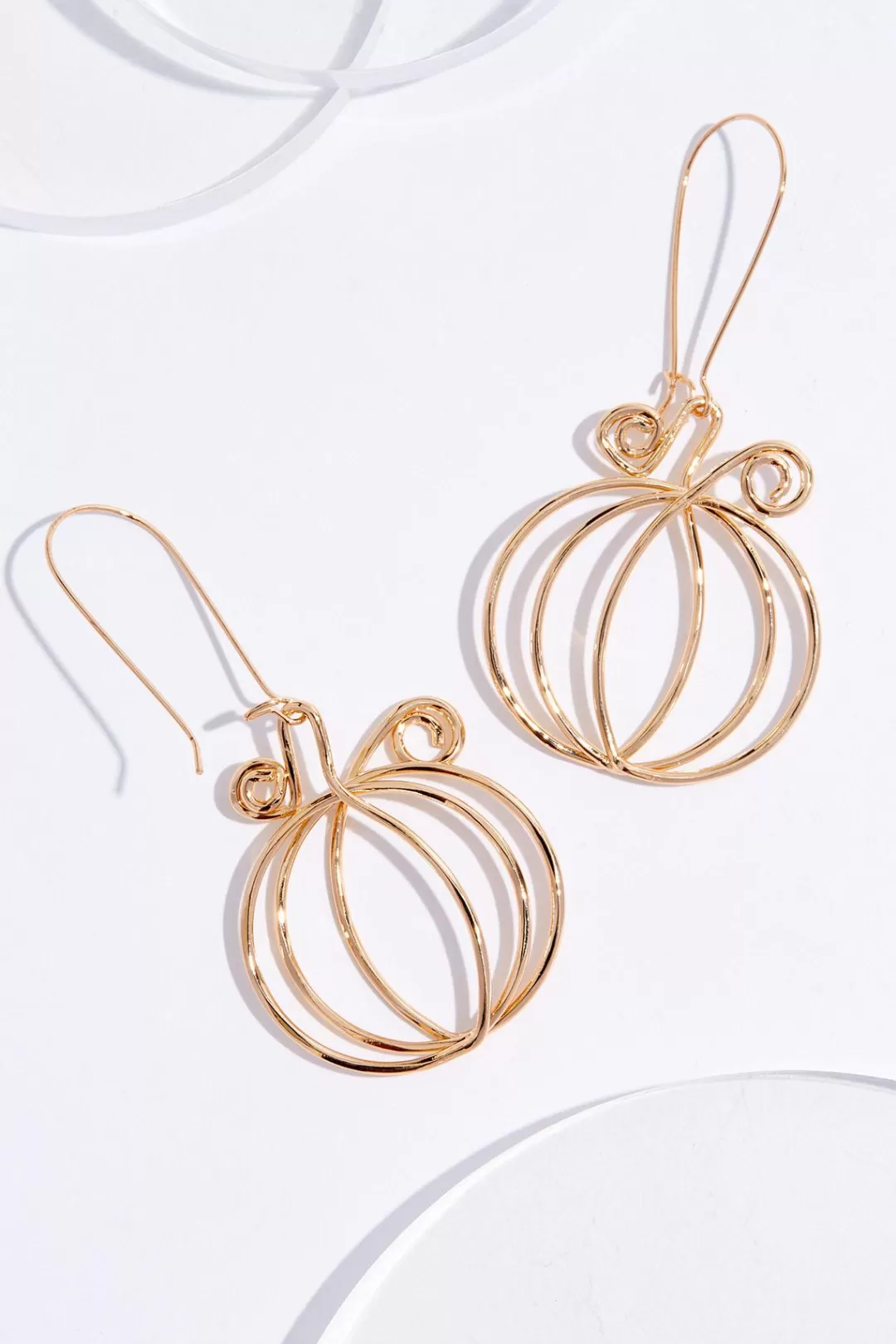 Cato Earrings | Pumpkin Wire Dangle Earrings