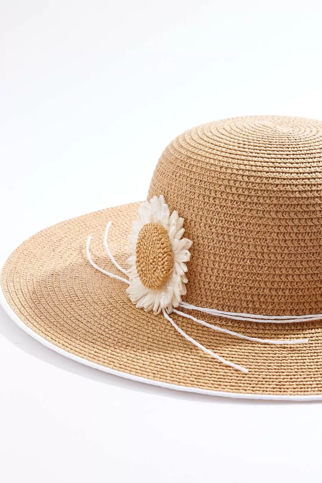 Cato Hats & Hair | Raffia Flower Straw Floppy Hat