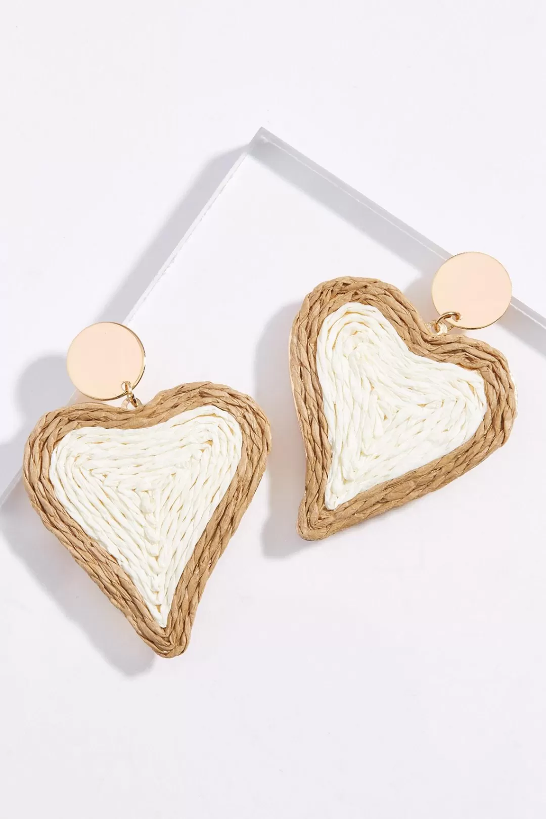 Cato Earrings | Raffia Heart Earrings