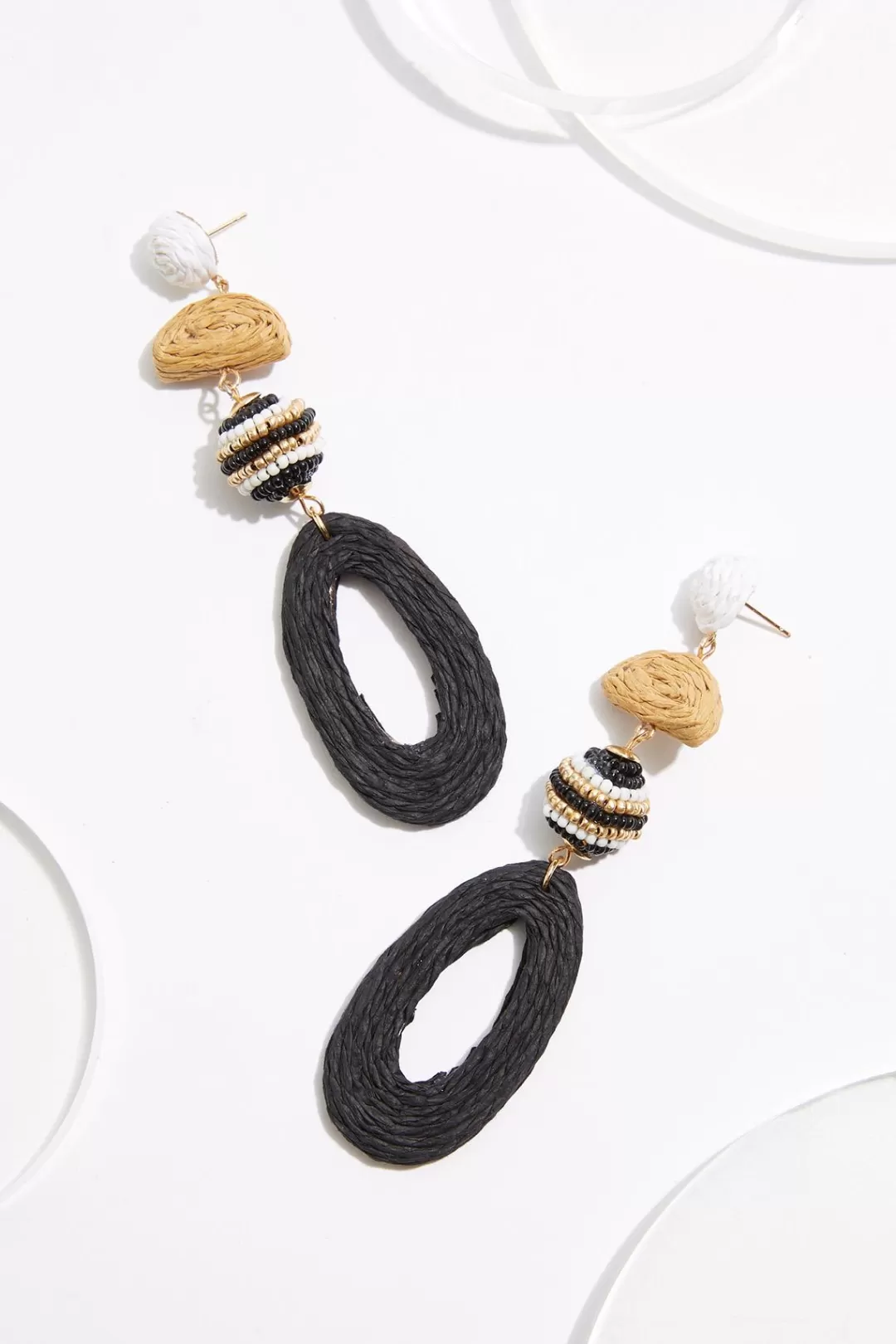 Cato Earrings | Raffia Tiered Earrings