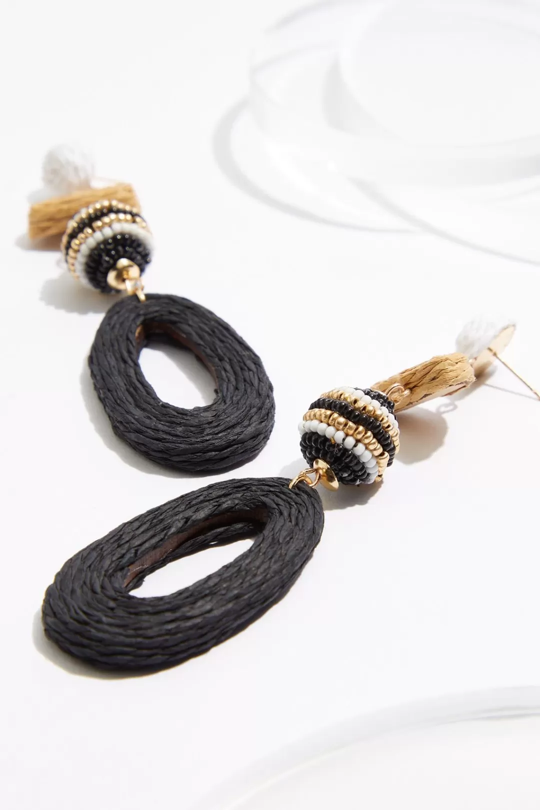 Cato Earrings | Raffia Tiered Earrings