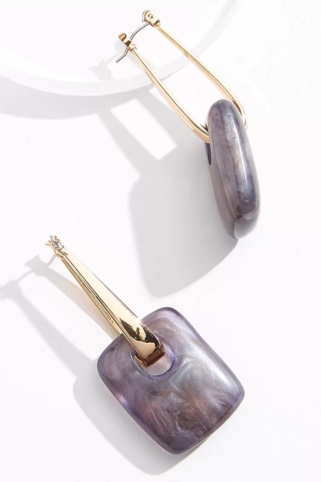 Cato Earrings | Resin Rectangle Earrings