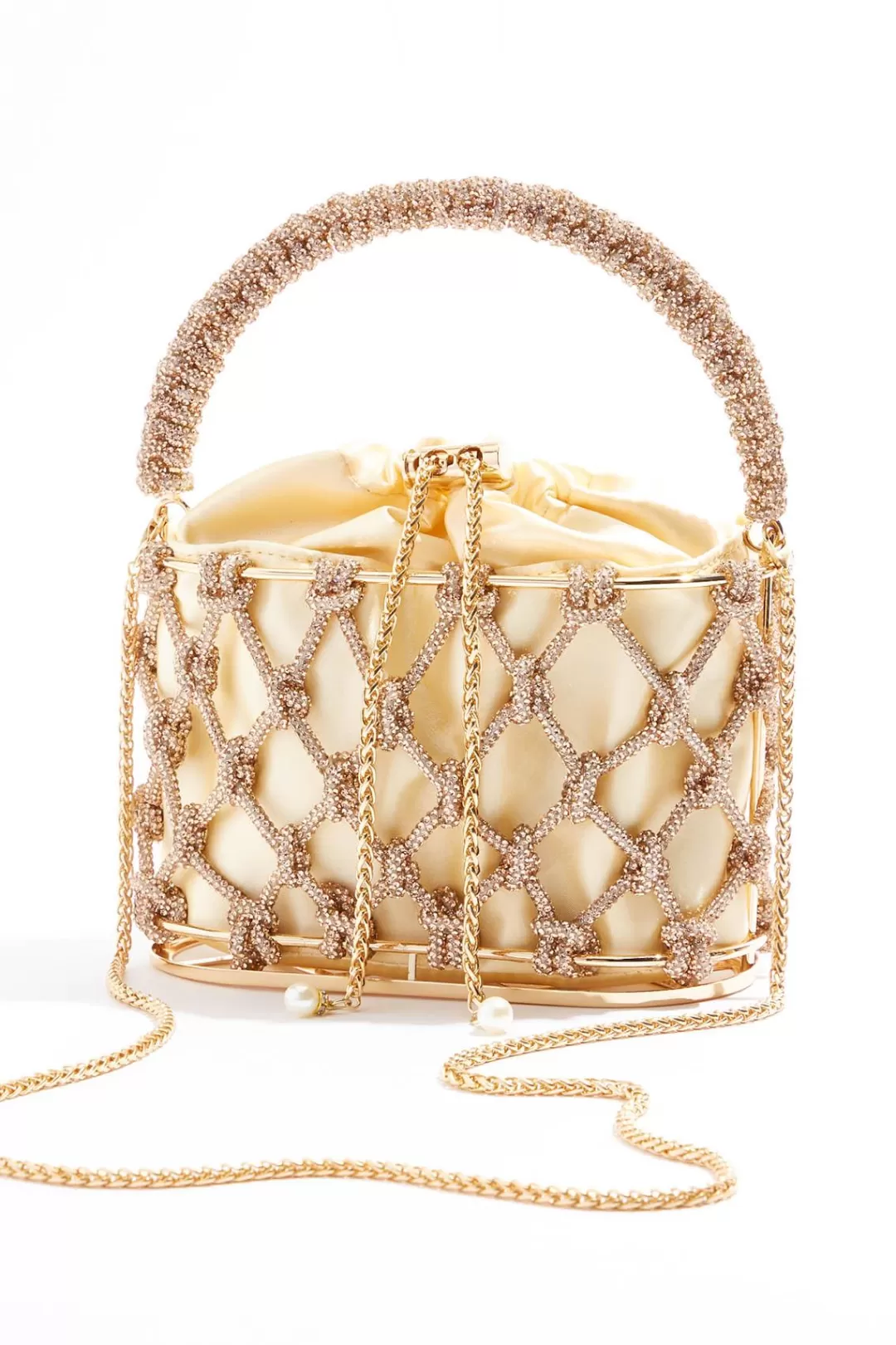 Cato Handbags | Rhinestone Caged Mini Bag