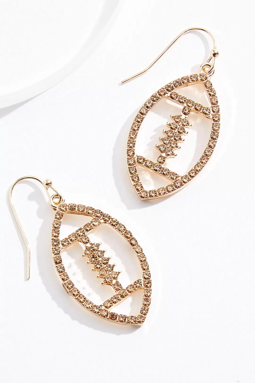 Cato Social Occasion | Earrings | Rhinestone Cutout Football Earrings