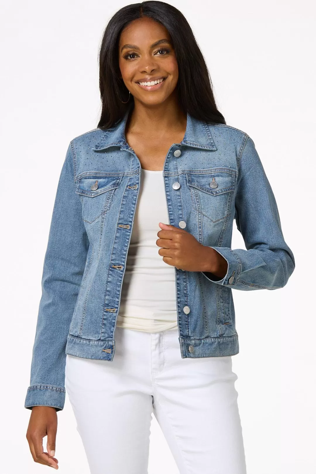 Cato Jeans | Jackets & Vests | Rhinestone Denim Jacket