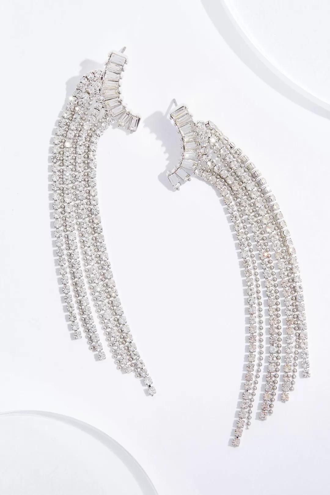 Cato Social Occasion | Earrings | Rhinestone Fringe Earrings