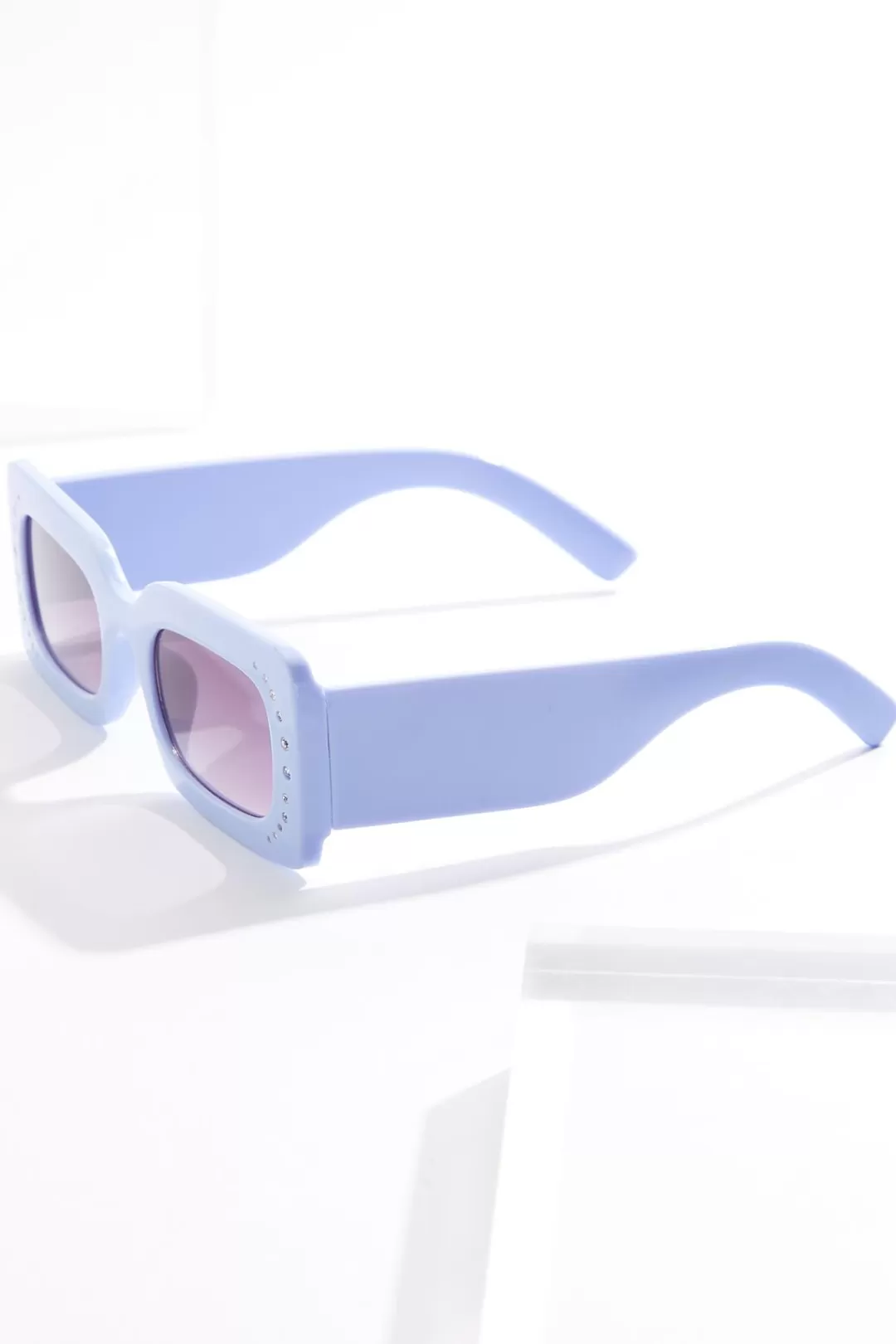 Cato Sunglasses | Rhinestone Trim Blue Sunglasses