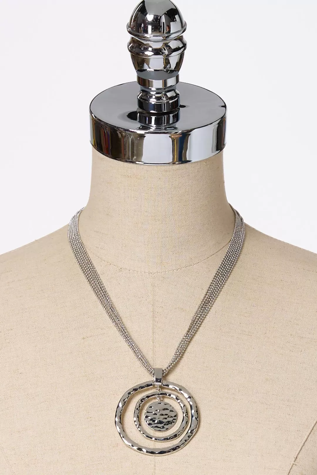 Cato Necklaces | Ring Multi Chain Pendant Necklace