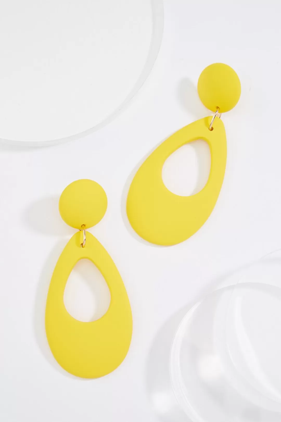 Cato Earrings | Rubber Coated Open Tear Earrings