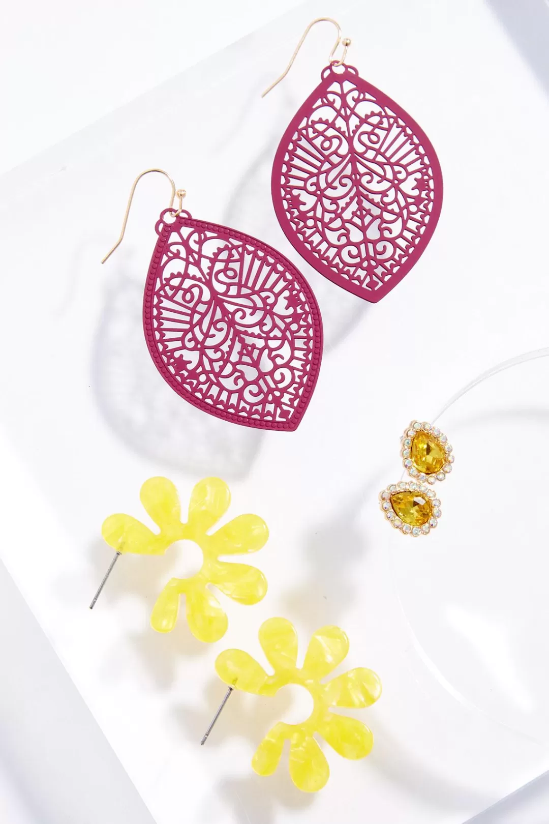 Cato Earrings | Rubber Lucite Earring Set