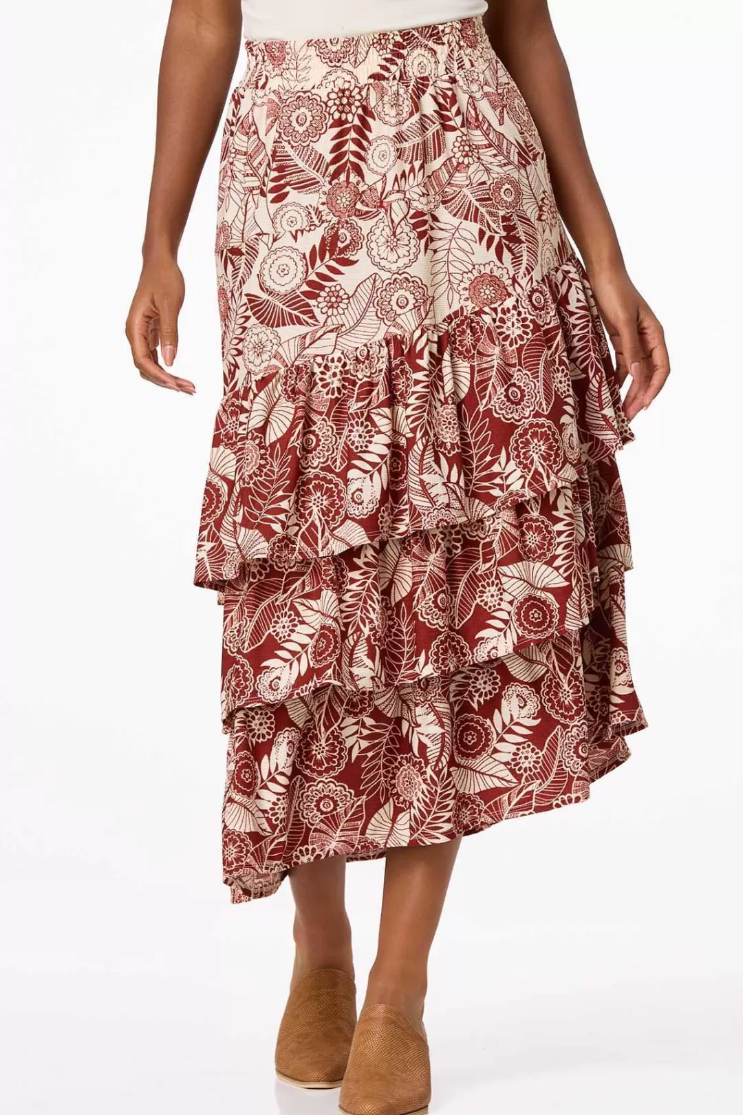 Cato Skirts | Ruffled Asymmetrical Skirt