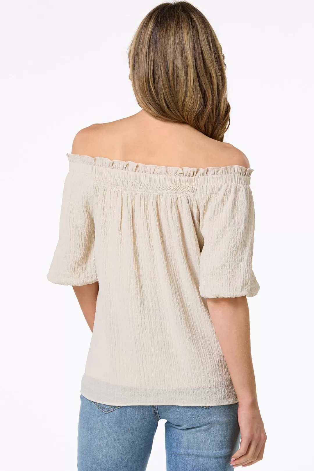 Cato Tops | Ruffled Balloon Sleeve Top