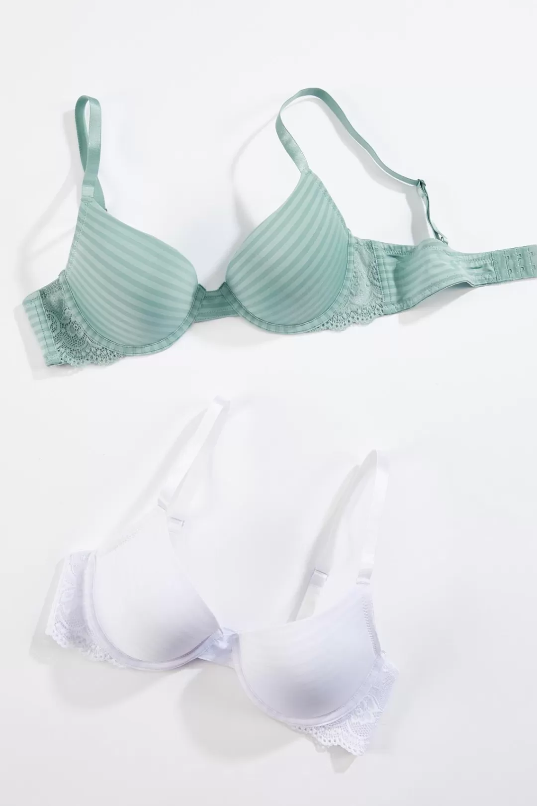 Cato Intimates | Satin Stripe Bra Set