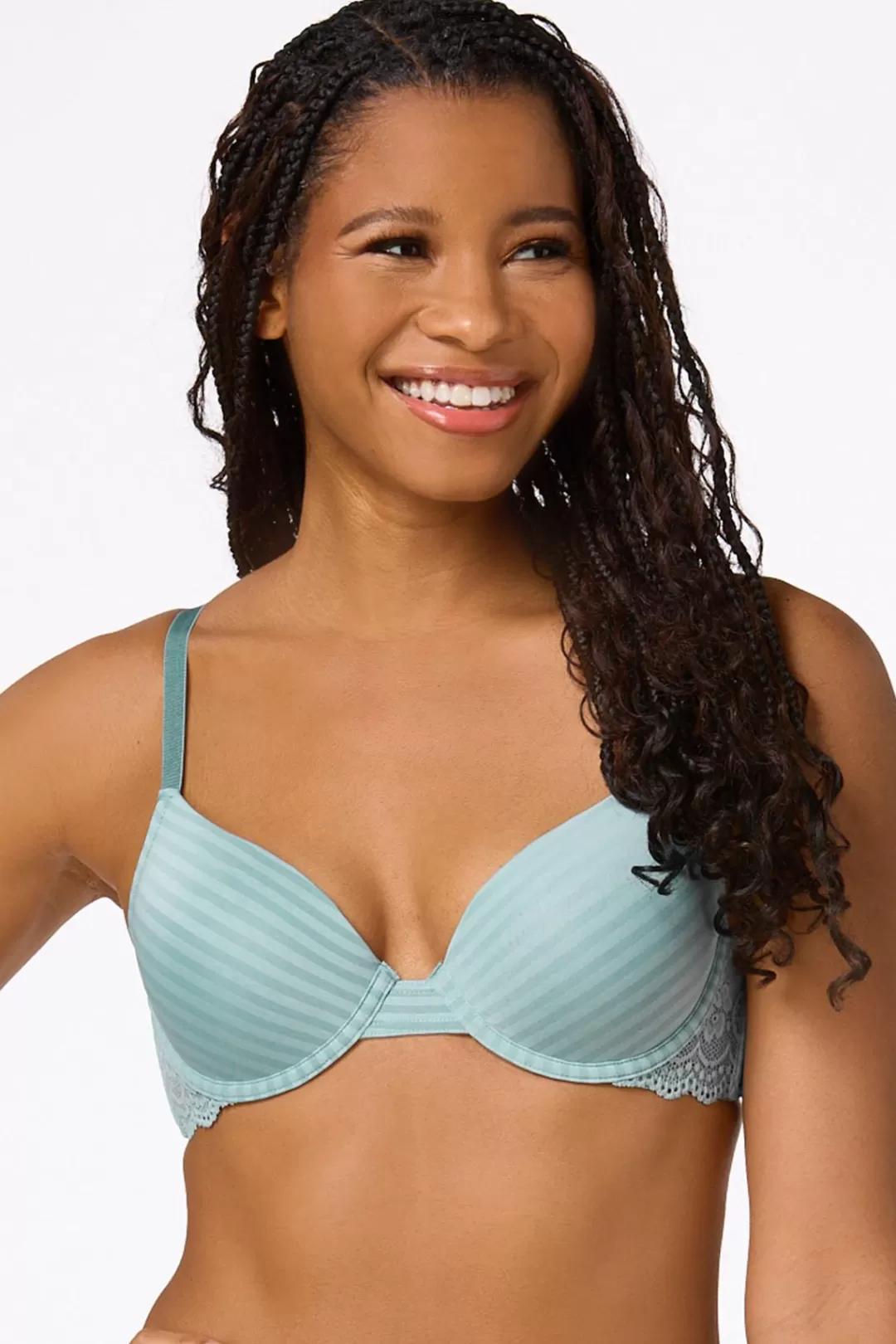 Cato Intimates | Satin Stripe Bra Set