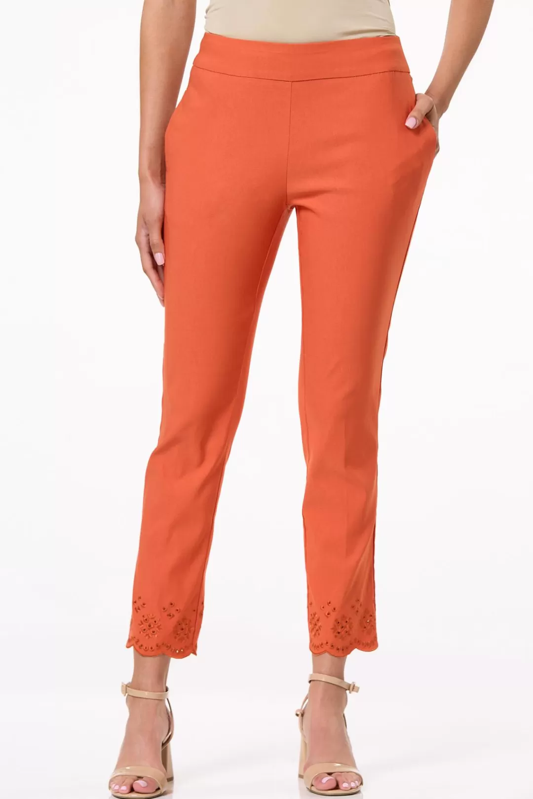 Cato Pants | Scalloped Hem Pants