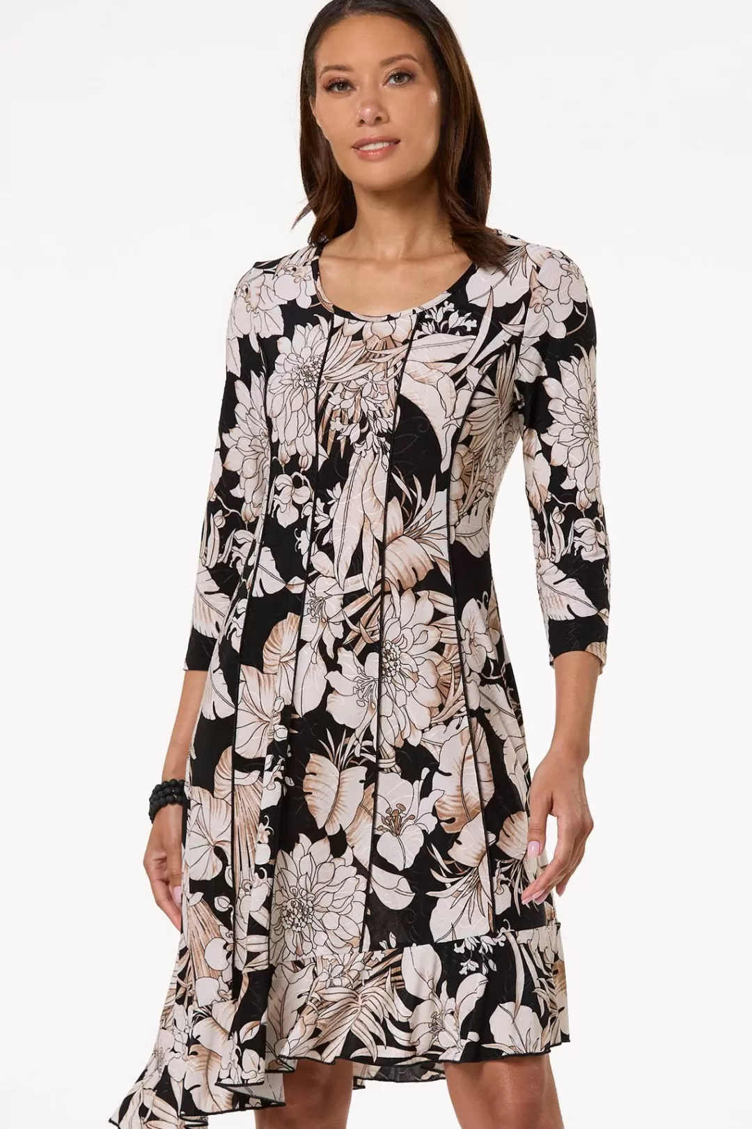 Cato Dresses | Seamed Floral Dress