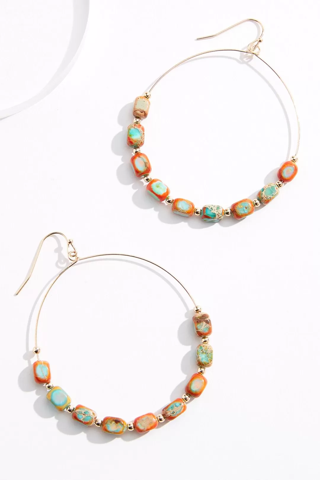 Cato Earrings | Semi- Precious Beaded Hoop Earrings