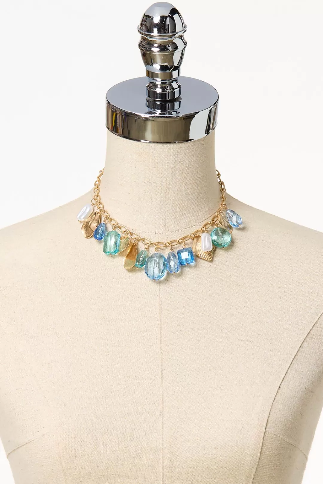 Cato Necklaces | Shaky Glass Charm Chain Necklace