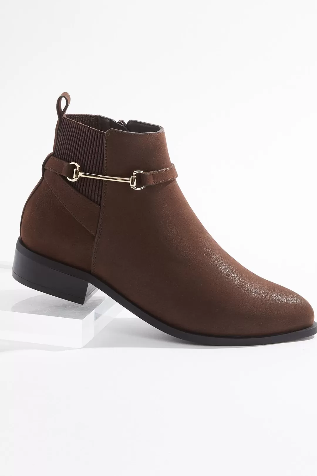 Cato Boots | Side Stretch Horsebit Booties