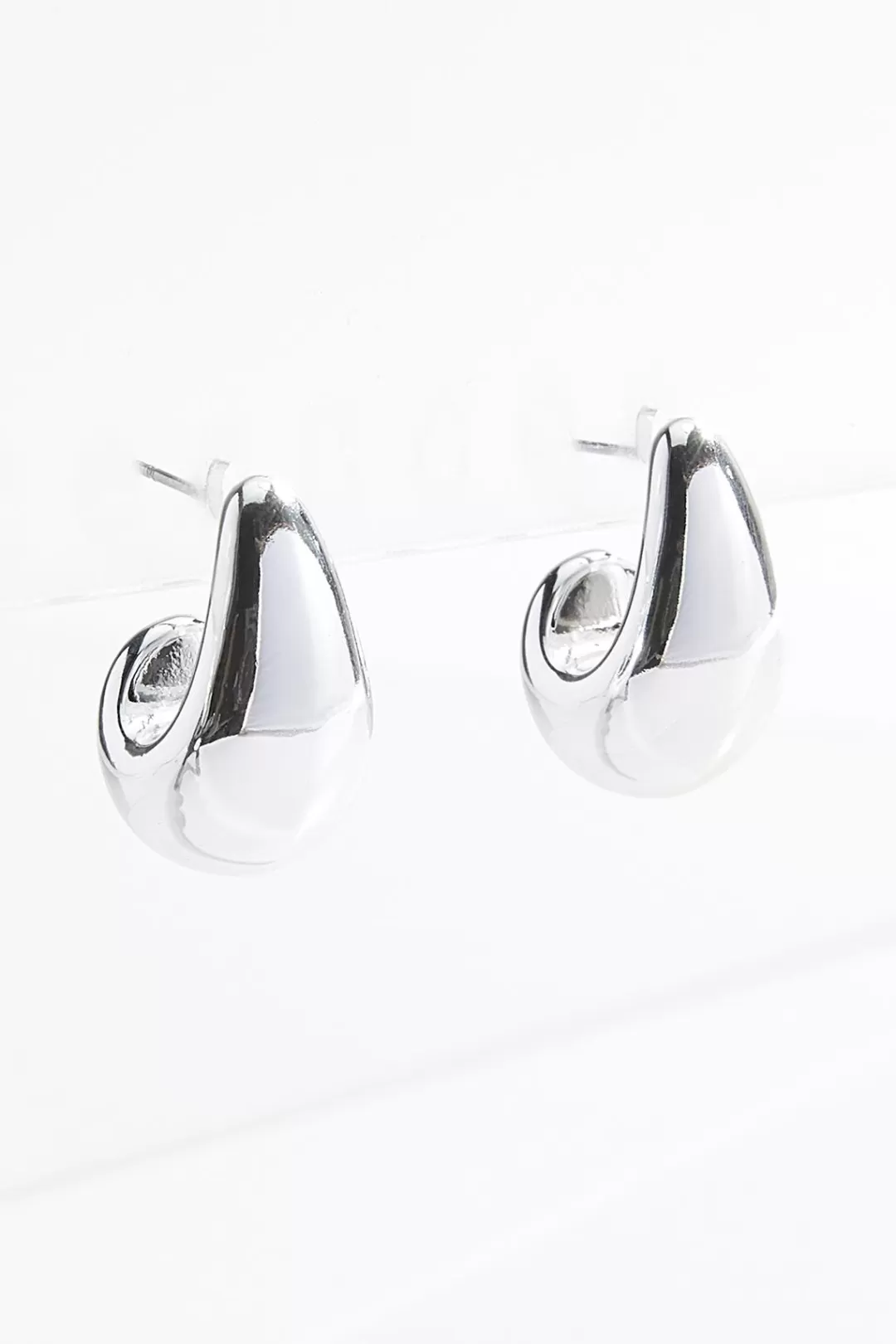 Cato Earrings | Silver Bubble Hoop Earrings