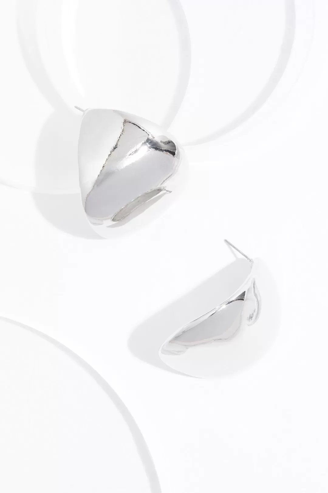 Cato Earrings | Silver Huggie Earrings