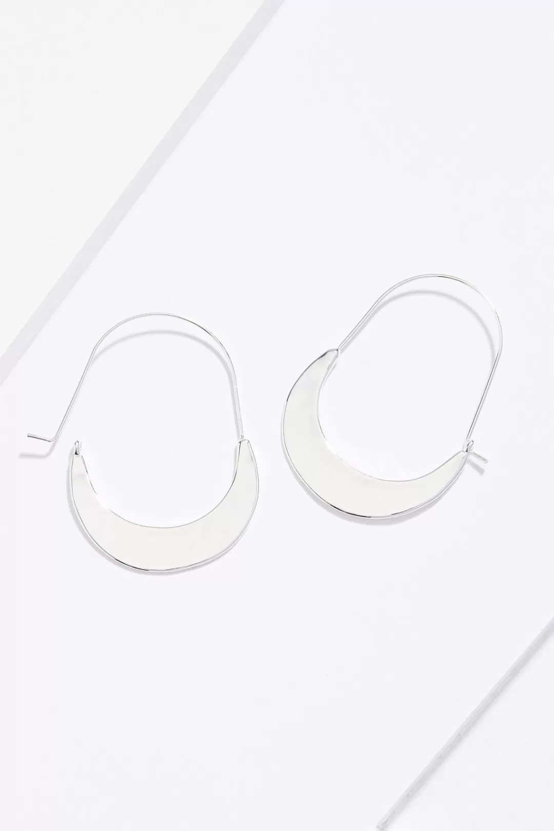 Cato Earrings | Shield Wire Hoop Earrings