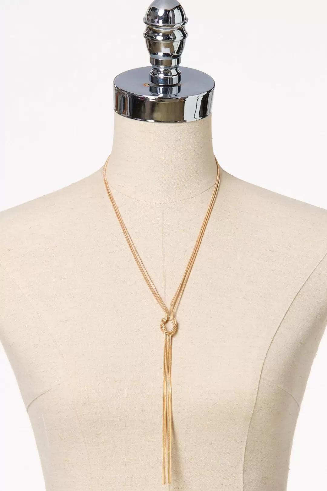 Cato Necklaces | Snake Chain Knot Long Necklace