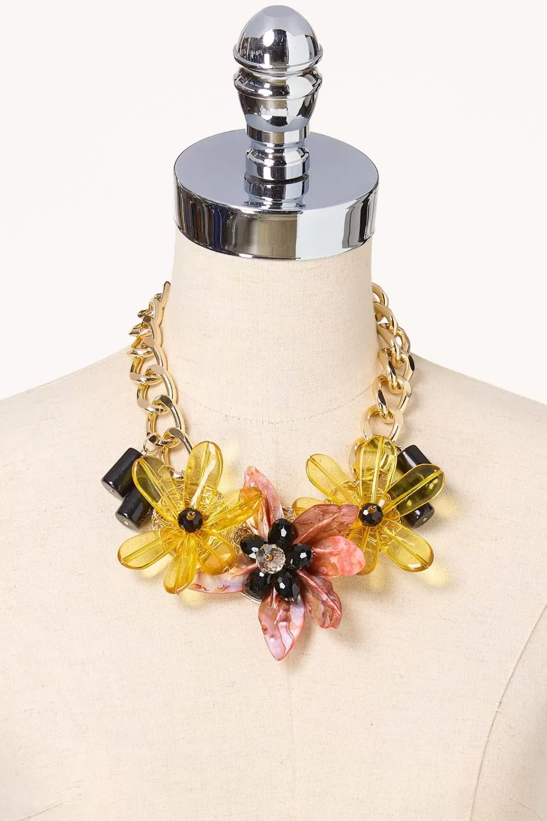 Cato Necklaces | Statement Lucite Flower Necklace