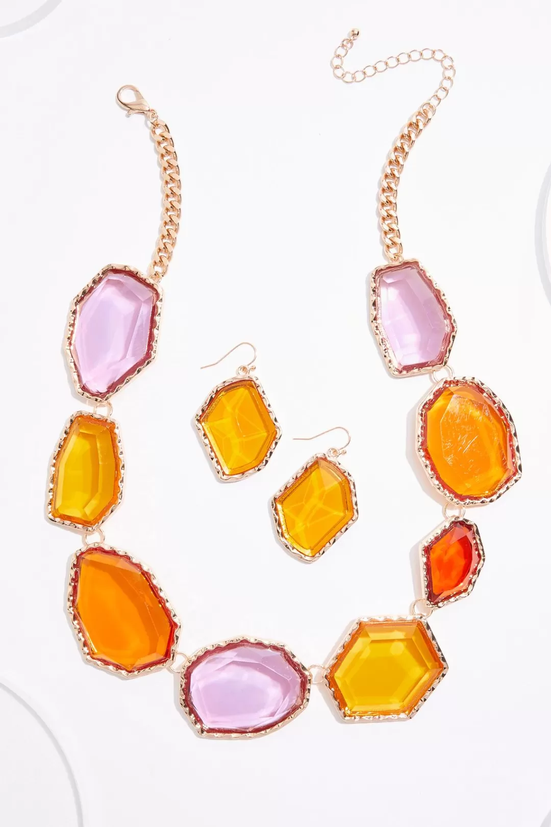 Cato Sets | Necklaces | Statement Lucite Short Necklace Set