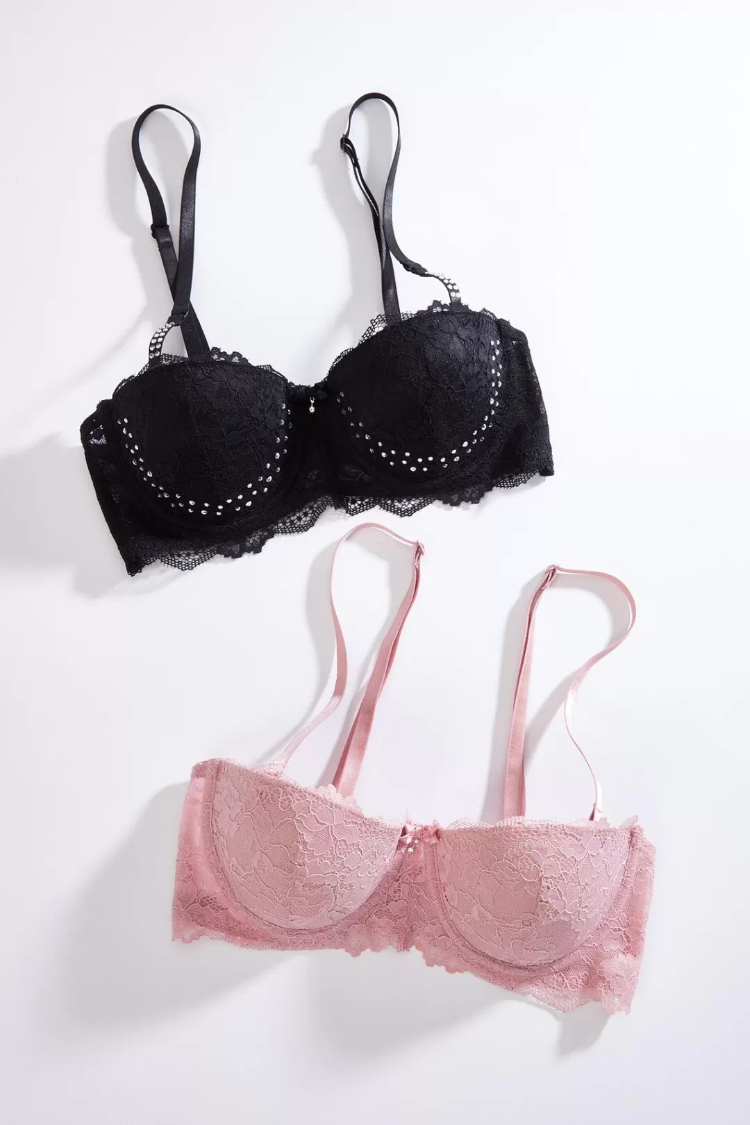 Cato Intimates | Stone Embellished Lace Bra Set