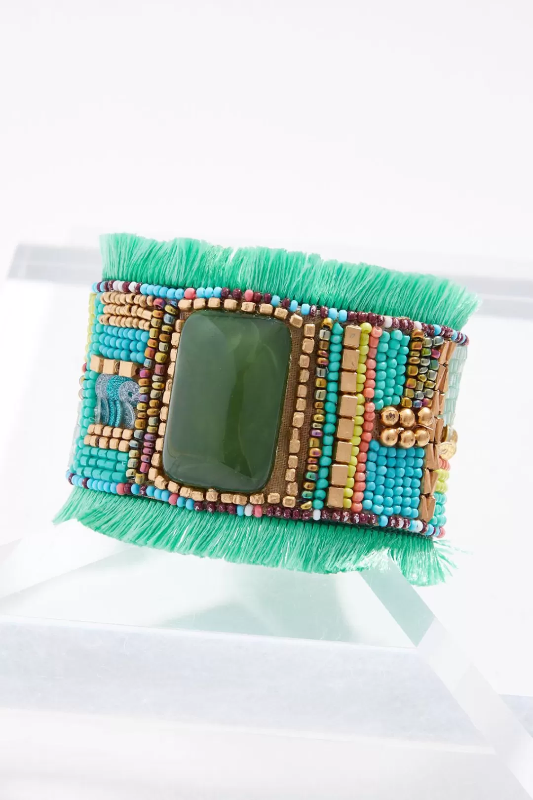 Cato Bracelets | Stone Frayed Cuff Bracelet