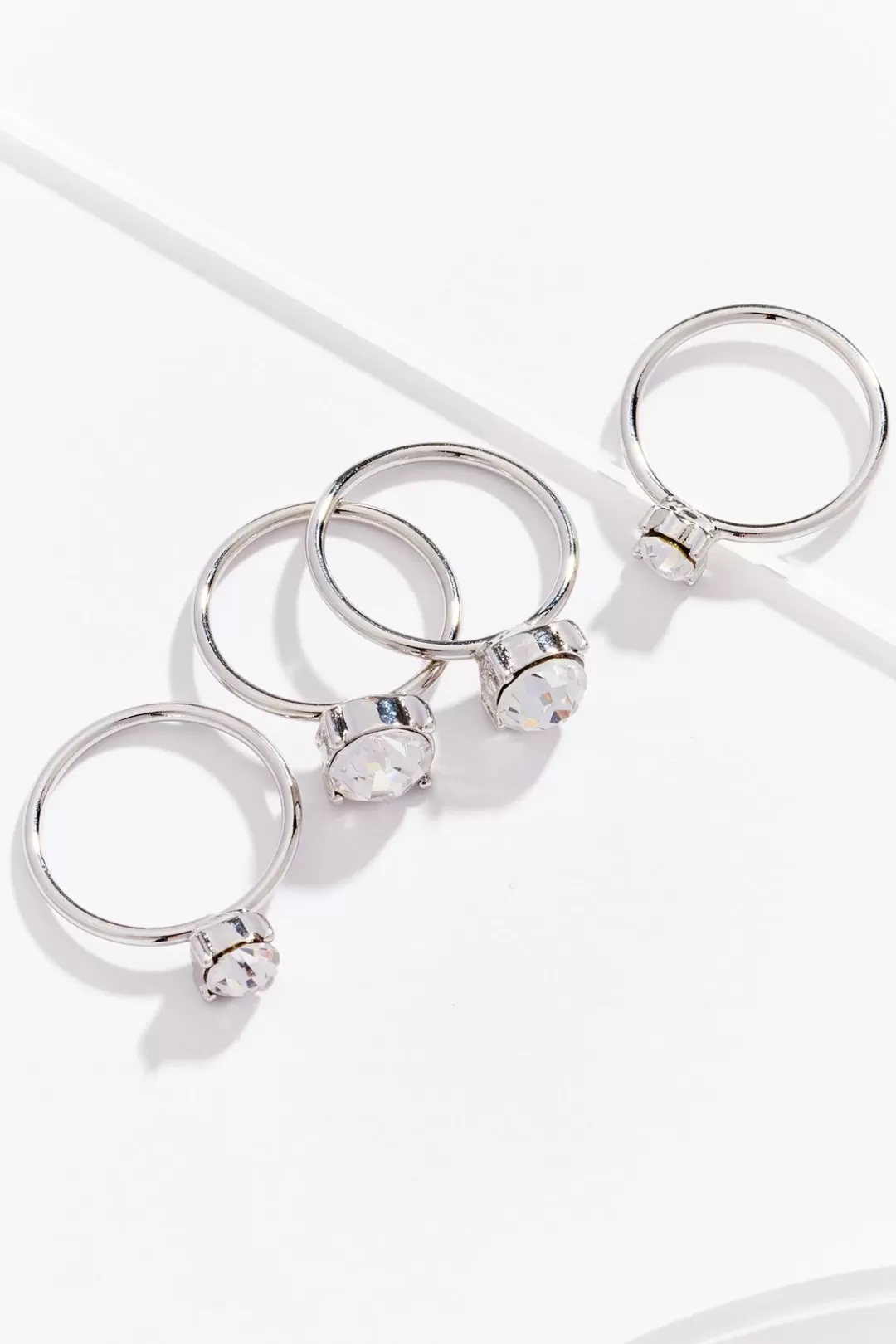 Cato Rings | Stone Silver Ring Set