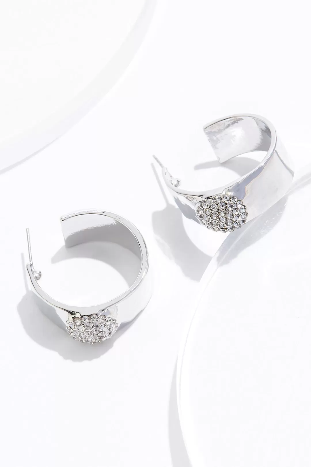 Cato Earrings | Stone Studded Circle Hoop Earrings