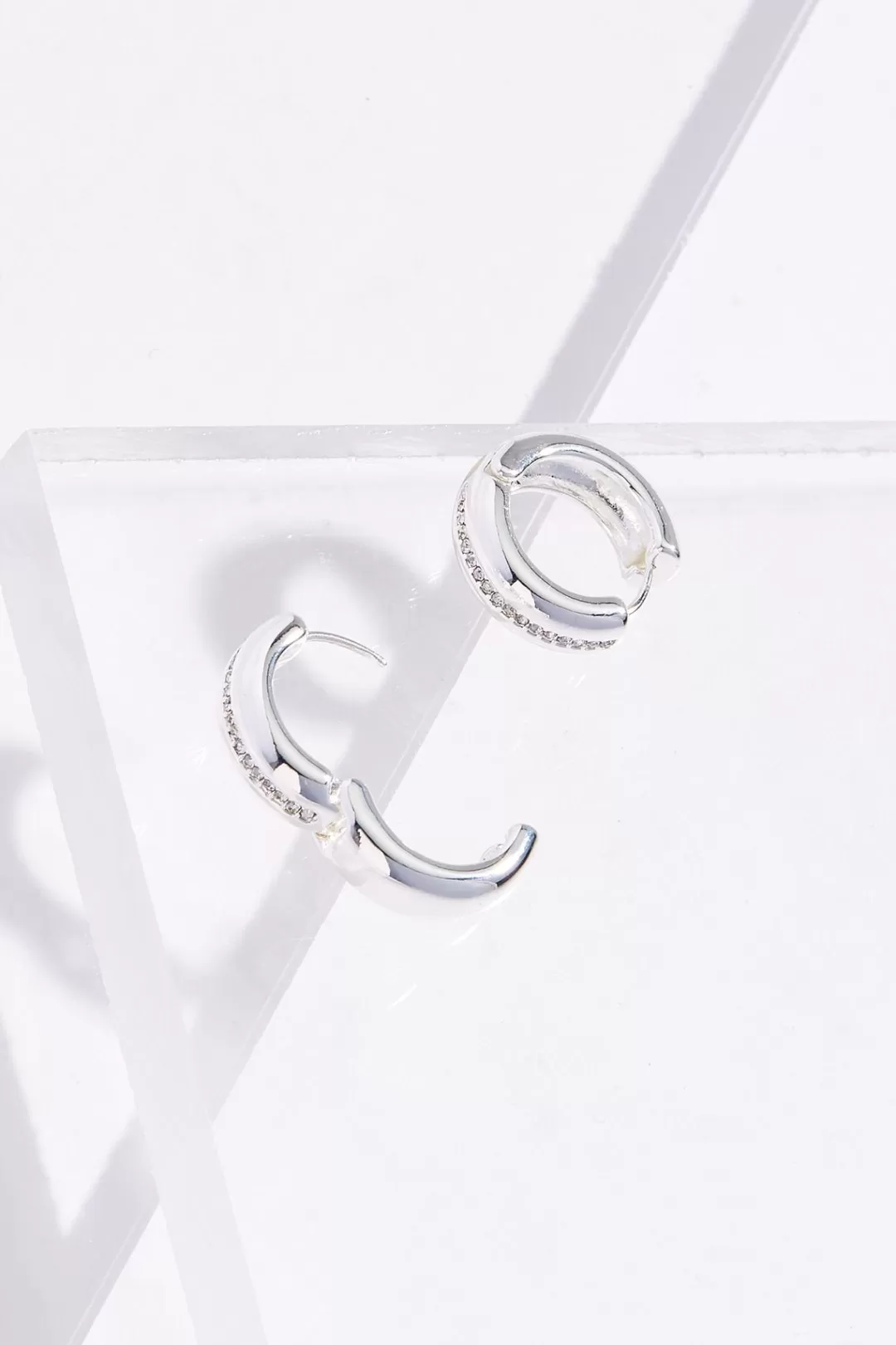 Cato Earrings | Studded Middle Row Hoop Earrings