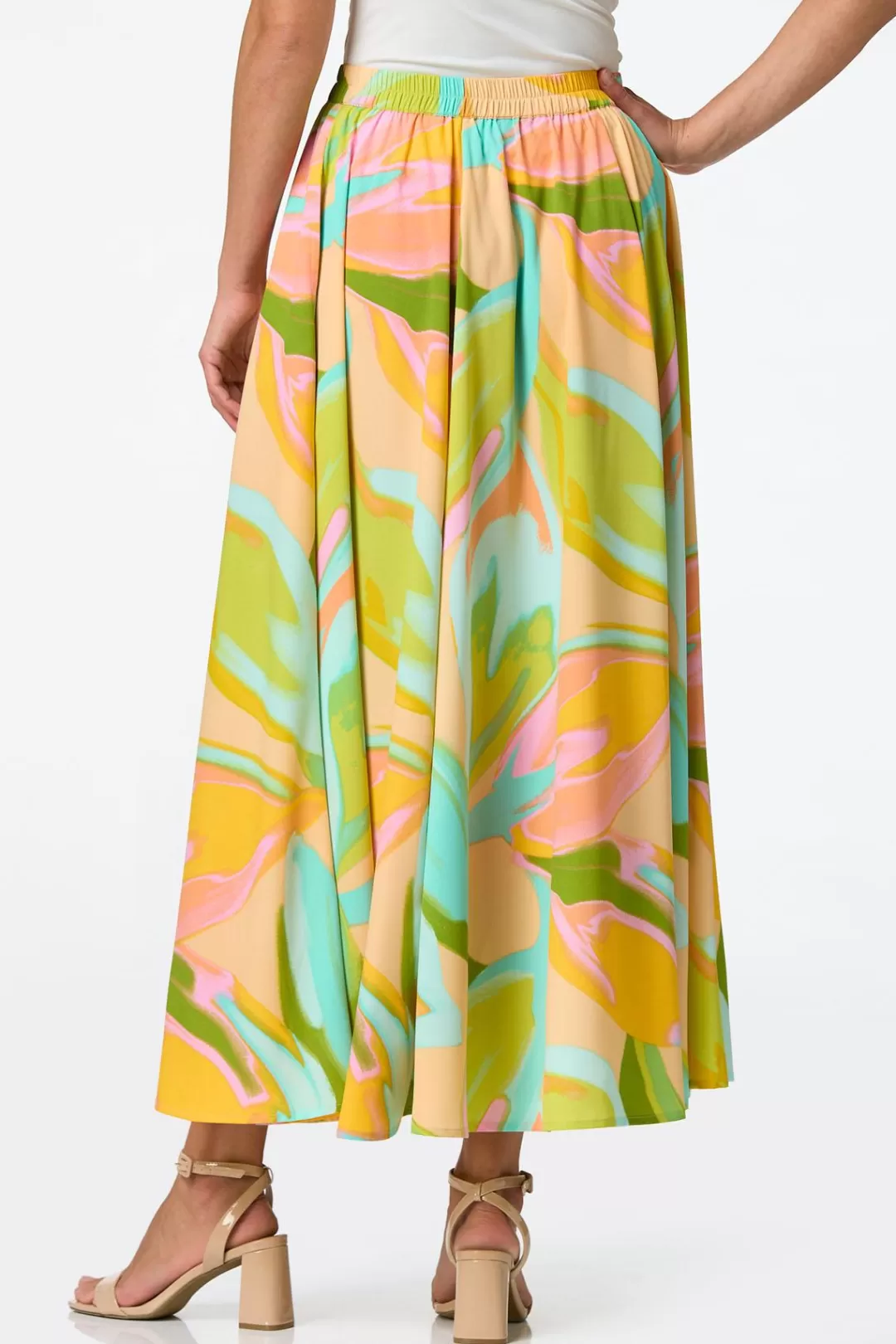 Cato Skirts | Sweeping Watercolor Skirt