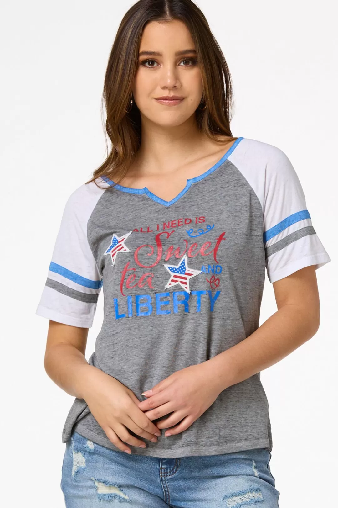 Cato Tops | Sweet Tea And Liberty Tee