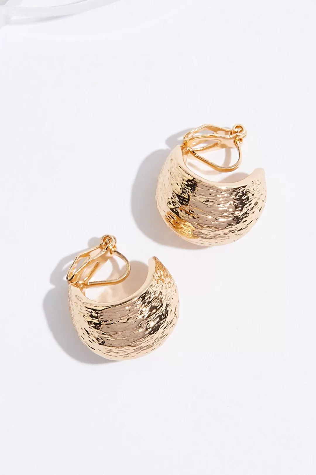 Cato Earrings | Textured Huggie Hoop Earrings