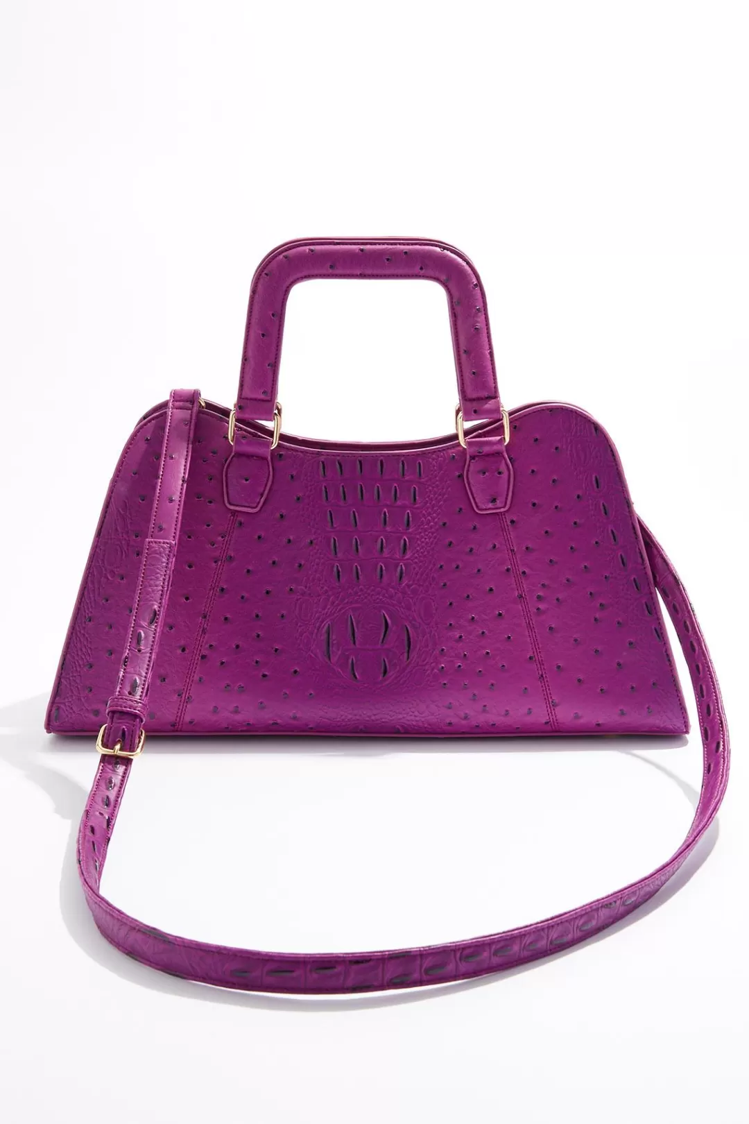 Cato Handbags | Textured Purple Satchel