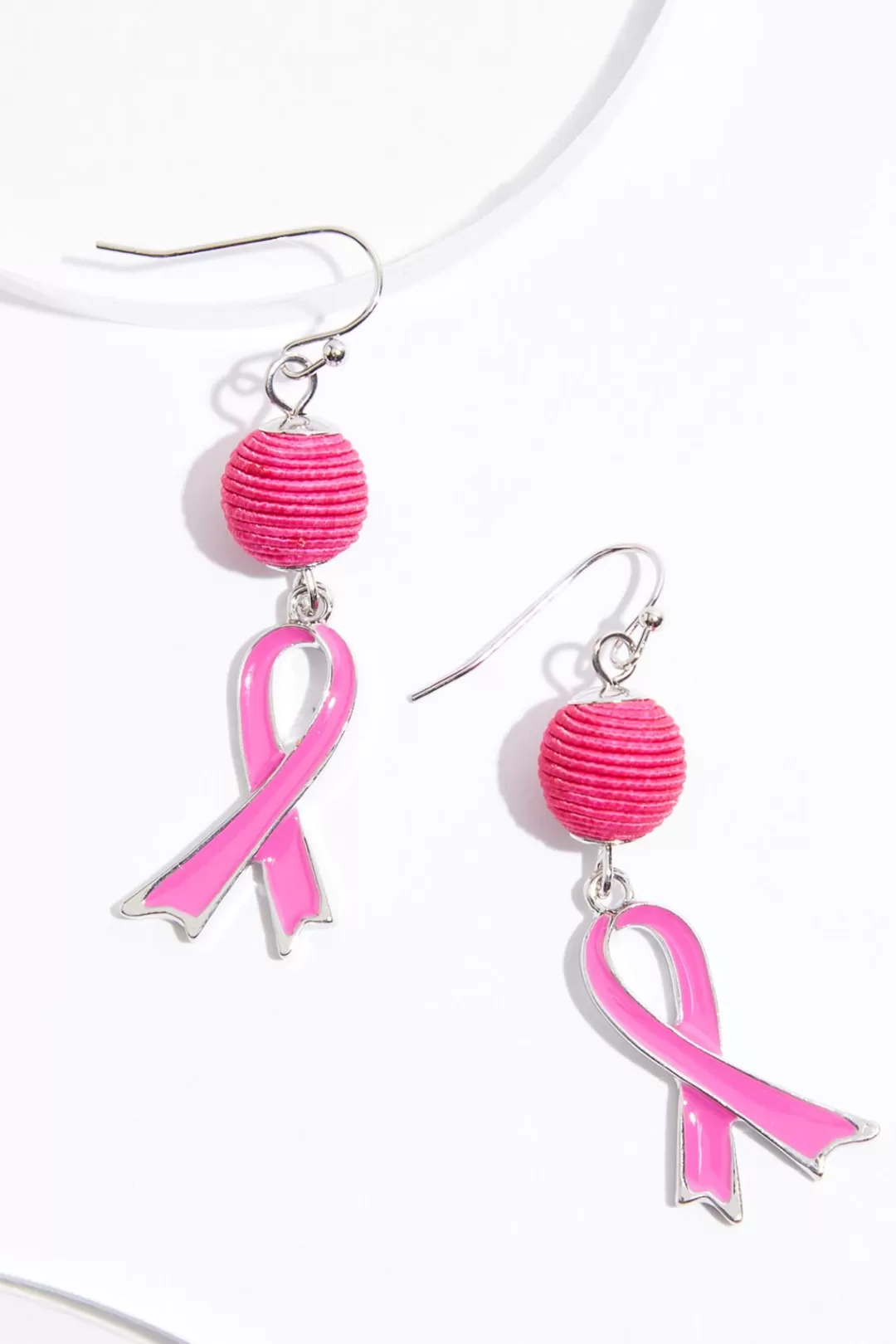 Cato Earrings | Thread Ball Awareness Ribbon Earrings