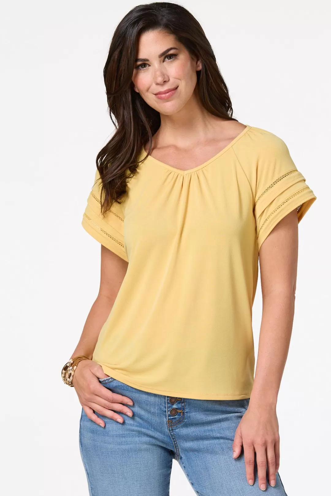 Cato Tops | Tiered Sleeve Top