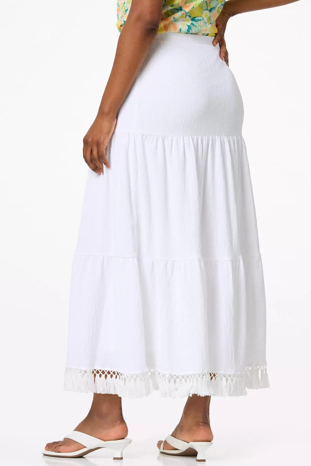 Cato Skirts | Tiered Tasseled Skirt