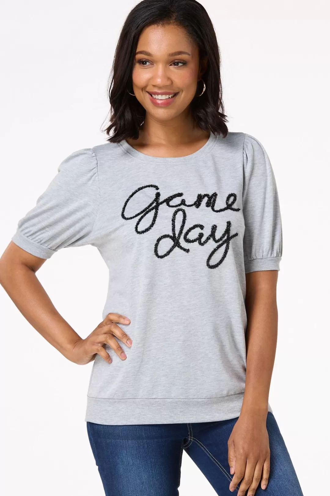 Cato Tops | Tinseled Game Day Top