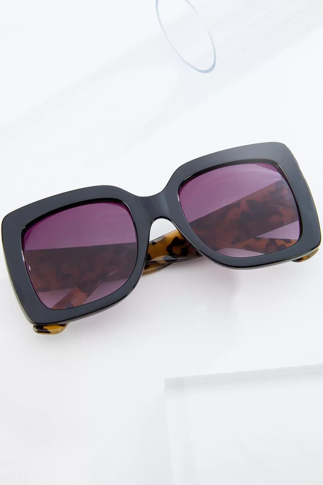 Cato Sunglasses | Tortoise Arm Oversized Sunglasses