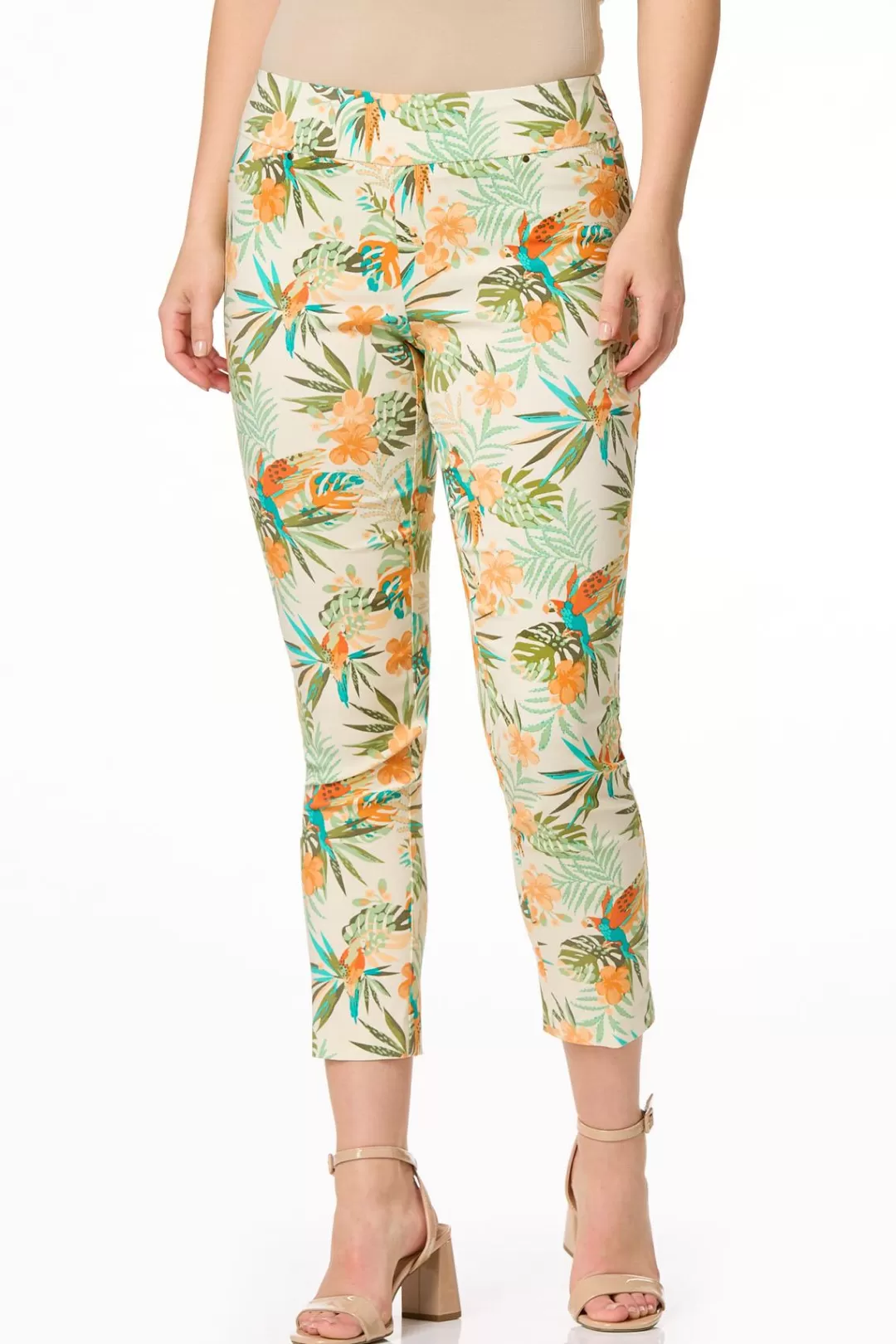 Cato Pants | Tropical Ankle Pants