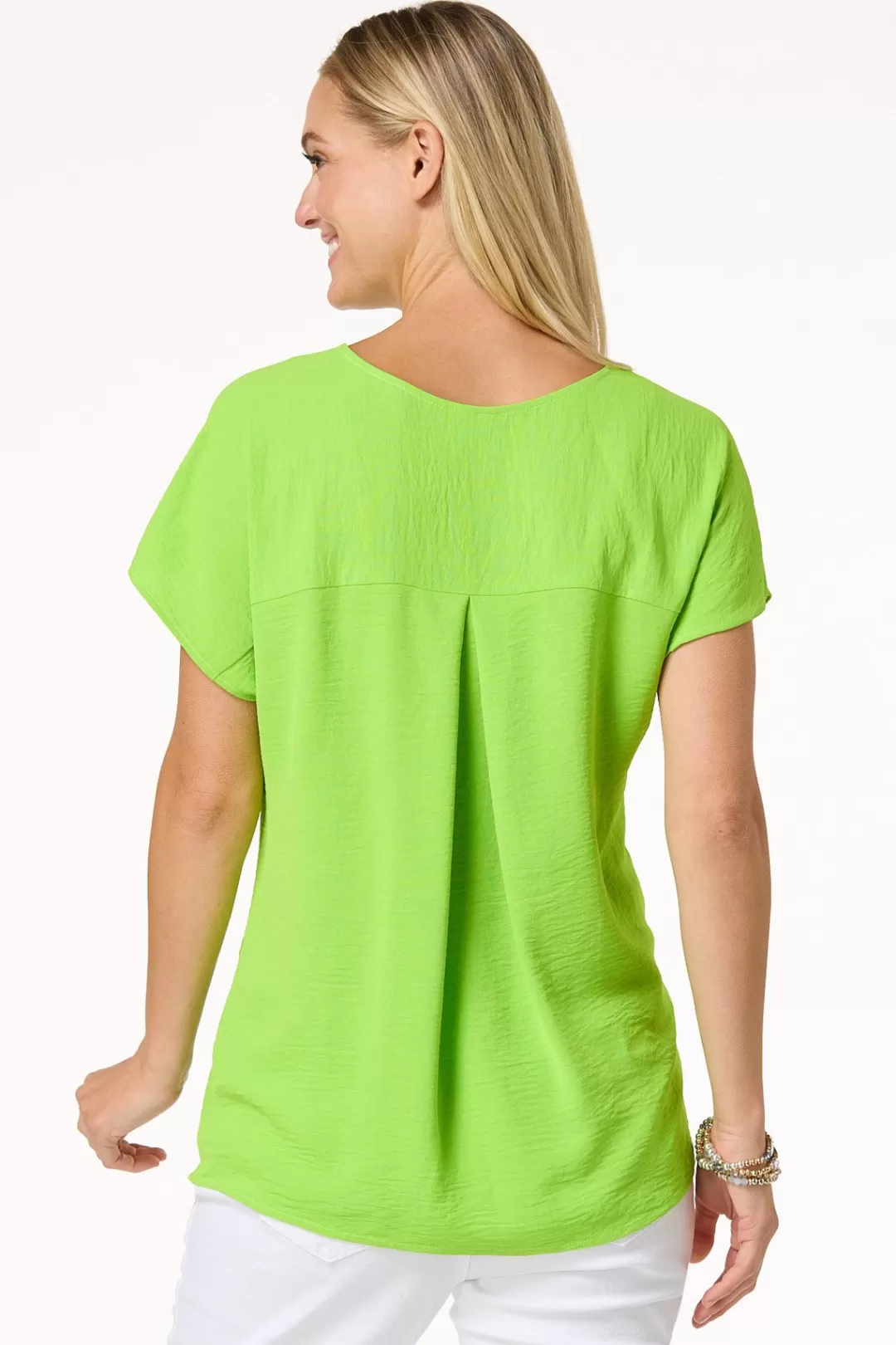 Cato Tops | Twist Hem V- Neck Top