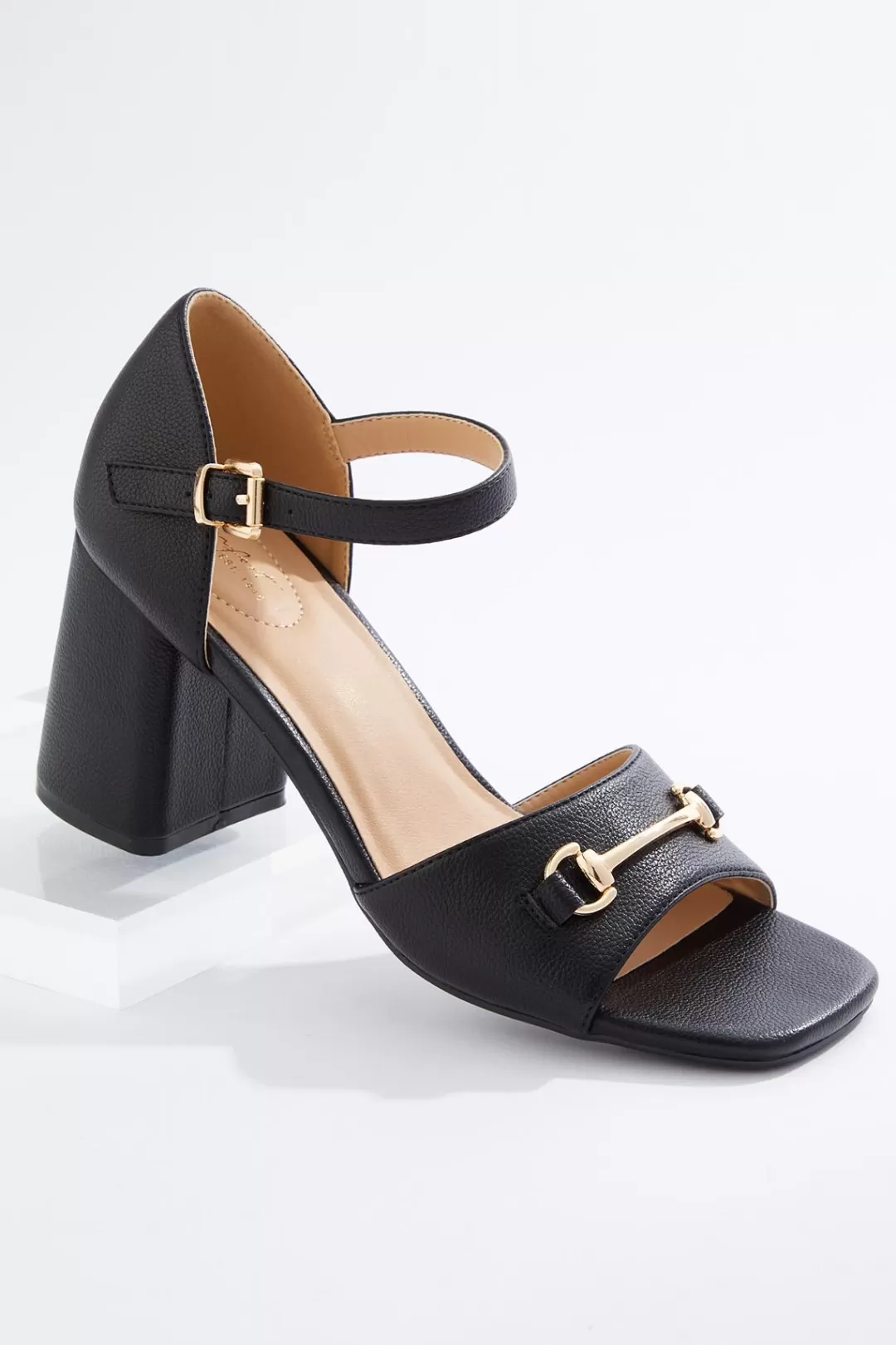 Cato Heels | Vamp Detail Open Toe Heels