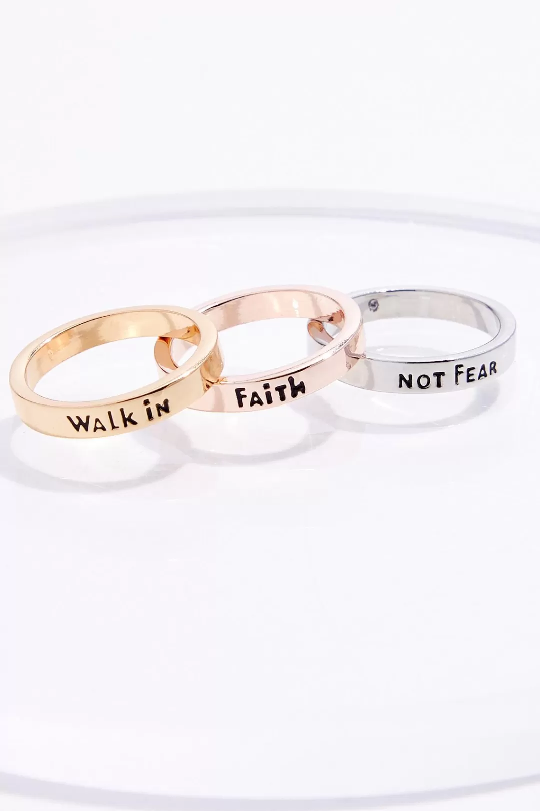 Cato Inspirational | Rings | Walk In Faith Ring Set