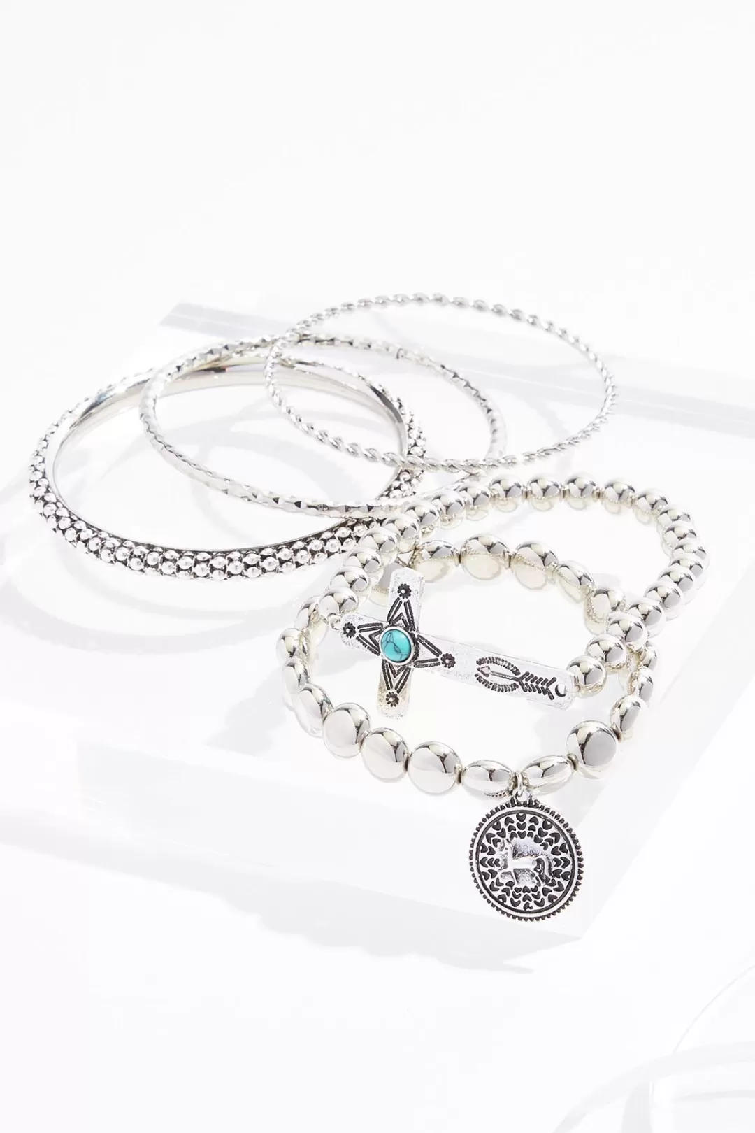 Cato Inspirational | Bracelets | Western Cross Multi Bracelet Set