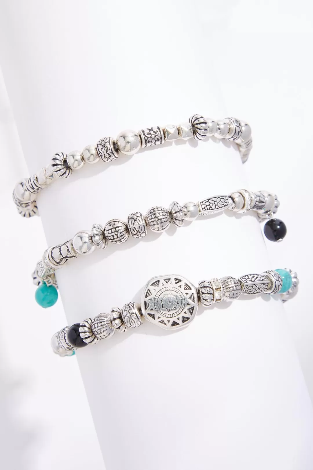 Cato Bracelets | Western Silver Stretch Bracelet Set