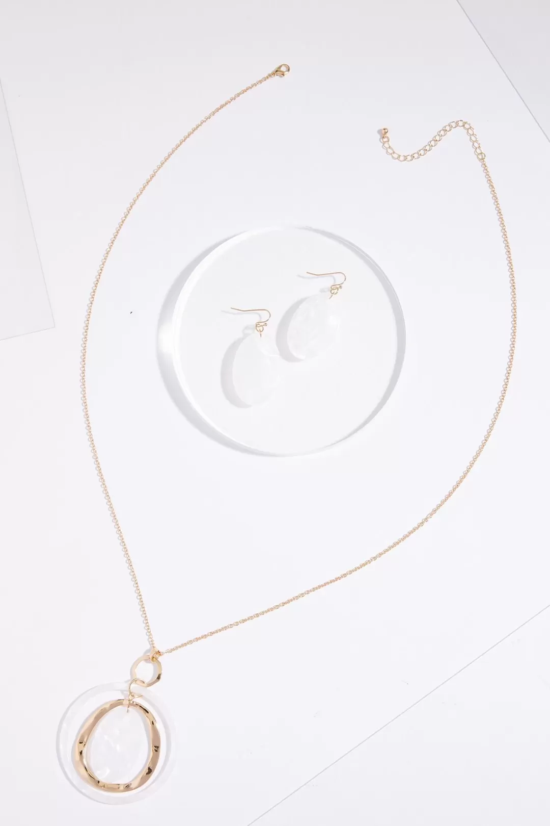 Cato Sets | Necklaces | White Gold Pendant Necklace Set